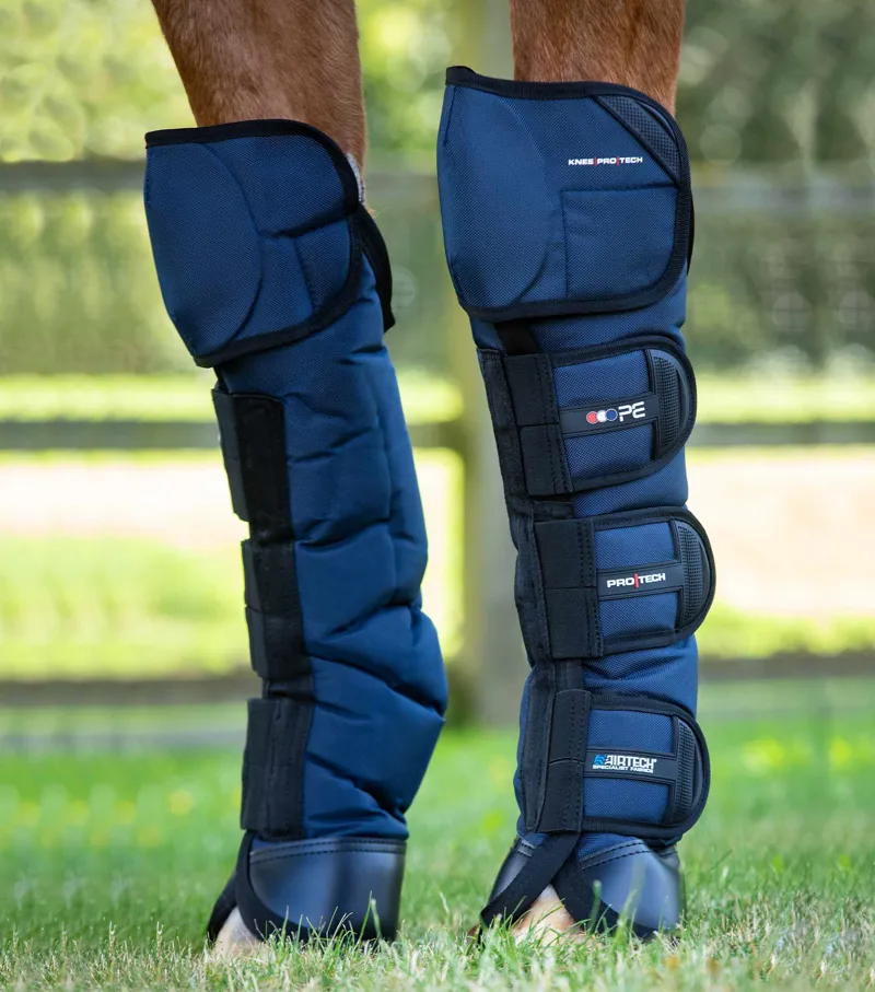 Premier Equine Ballistic Knee Pro Tech Travel Boots in Navy