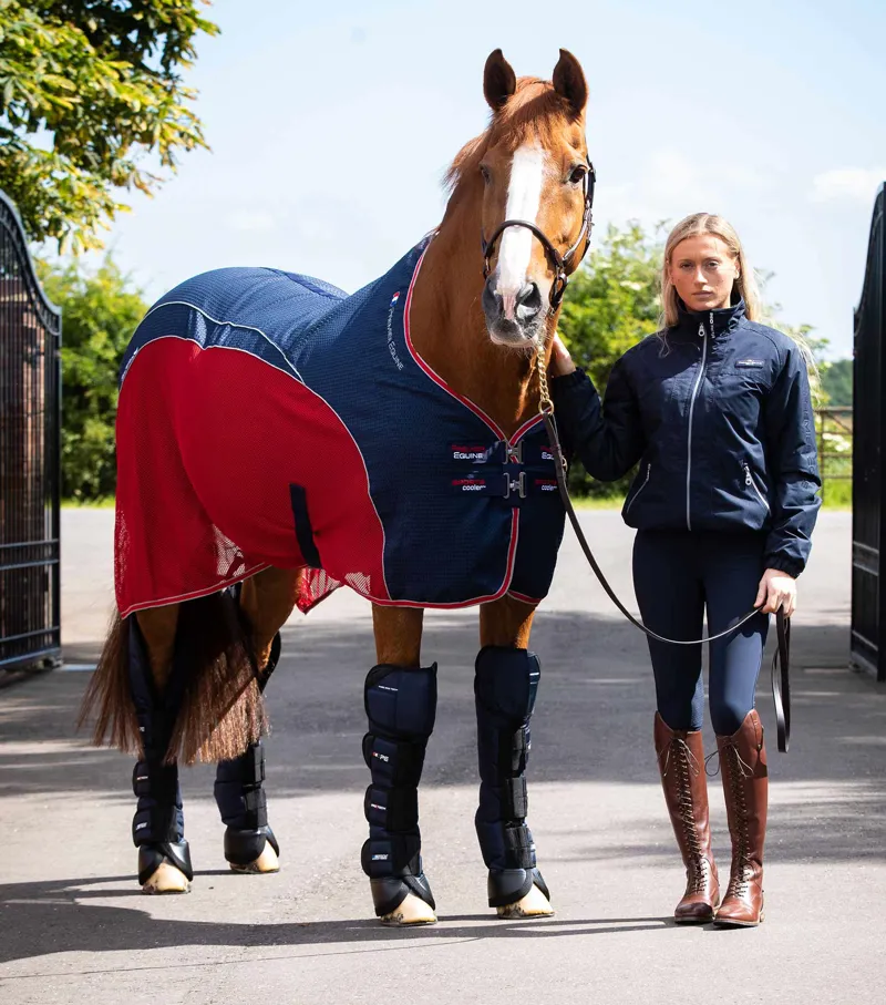 Premier Equine Ballistic Knee Pro Tech Travel Boots in Navy-1