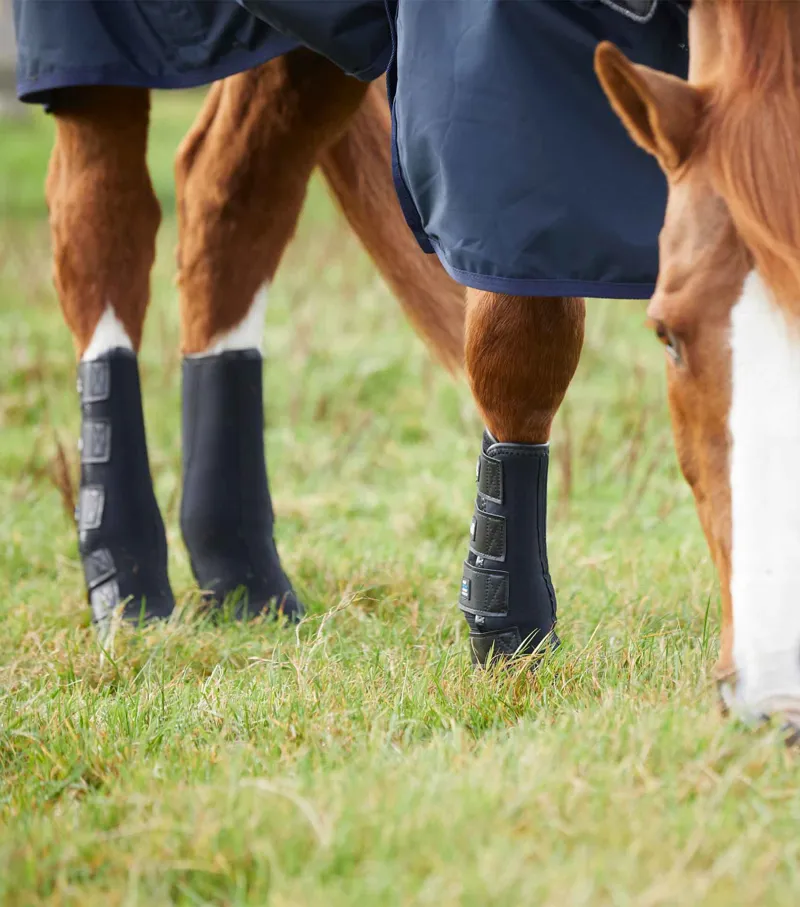 Premier Equine Turnout Mud Fever Boots in Black-1