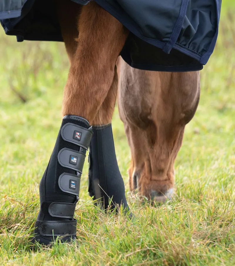 Premier Equine Turnout Mud Fever Boots in Black-2