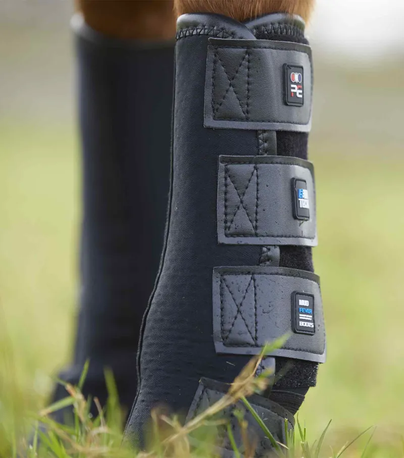 Premier Equine Turnout Mud Fever Boots in Black-3