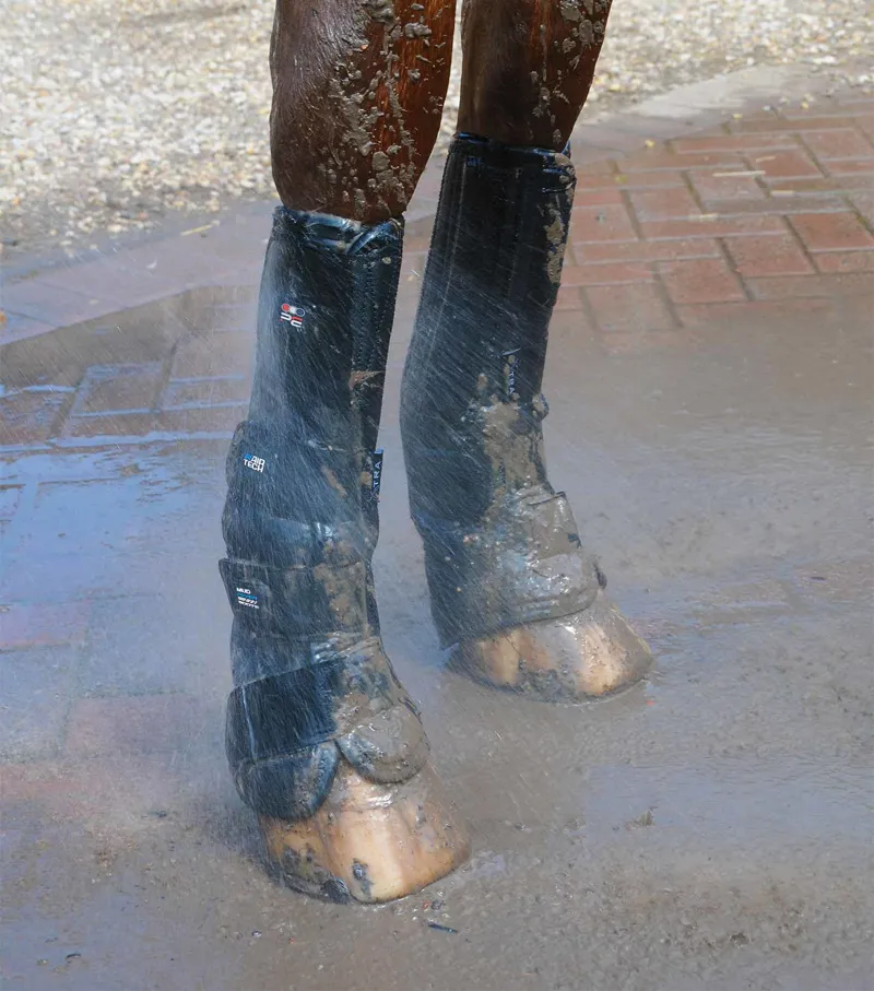 Premier Equine Turnout Mud Fever Boots in Black-5