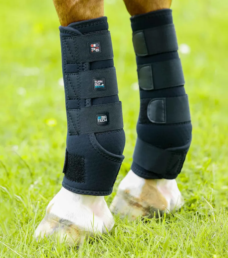 Premier Equine Highly Breathable Turnout Boots in Black-2