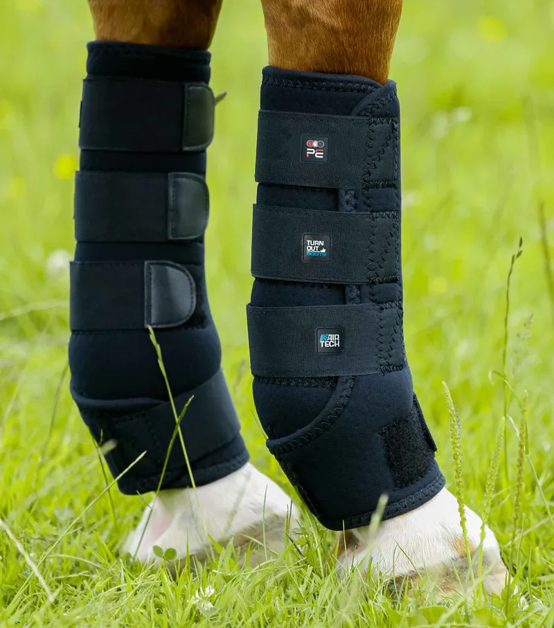 Premier Equine Highly Breathable Turnout Boots in Black-3
