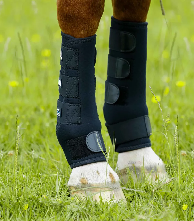 Premier Equine Highly Breathable Turnout Boots in Black-4