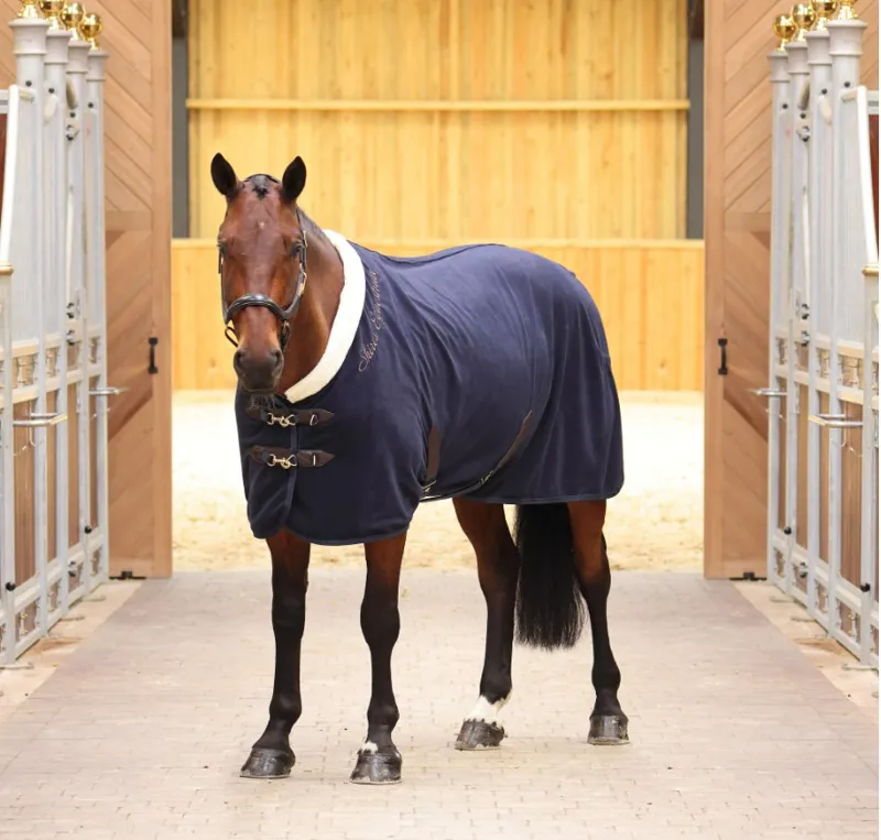 Shires Deluxe Fleece Rug NAVY