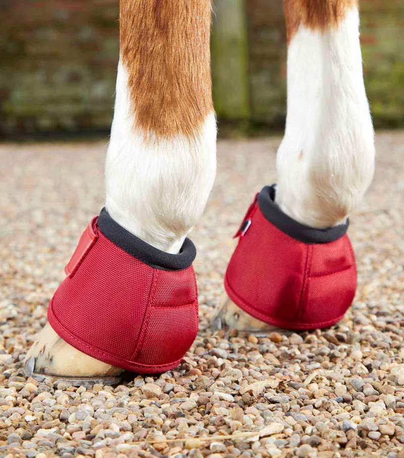 Premier Equine Ballistic NoTurn Over Reach Boots in Red-1