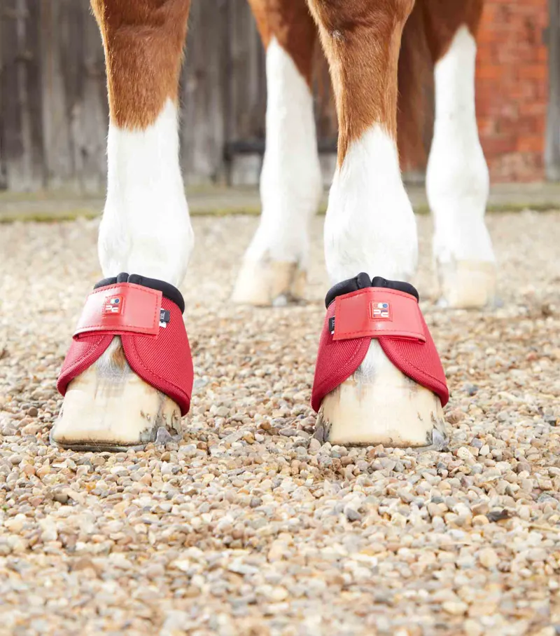 Premier Equine Ballistic NoTurn Over Reach Boots in Red-2