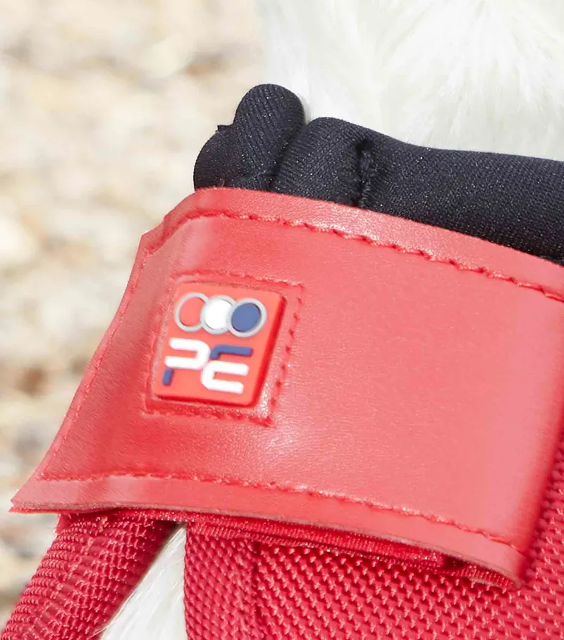Premier Equine Ballistic NoTurn Over Reach Boots in Red-3