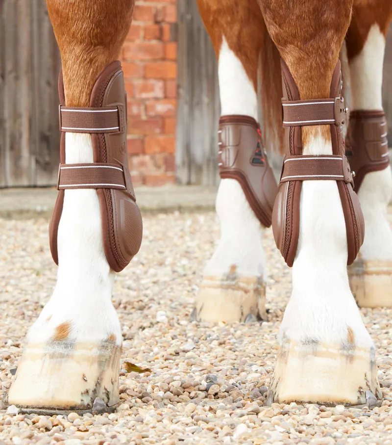Premier Equine Airtechnology Tendon Boots in Brown-1