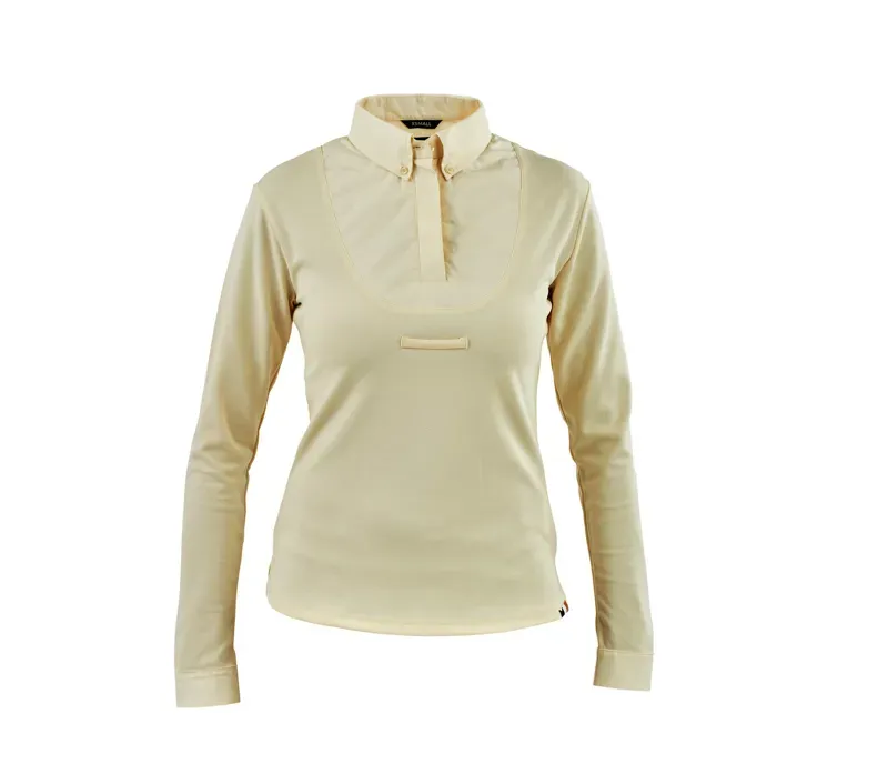 Aubrion Young Rider Long Sleeve Tie Shirt in Yellow