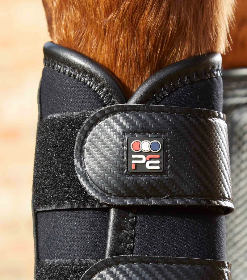 Premier Equine Carbon AirTech Double Locking Brushing Boots in Black-4