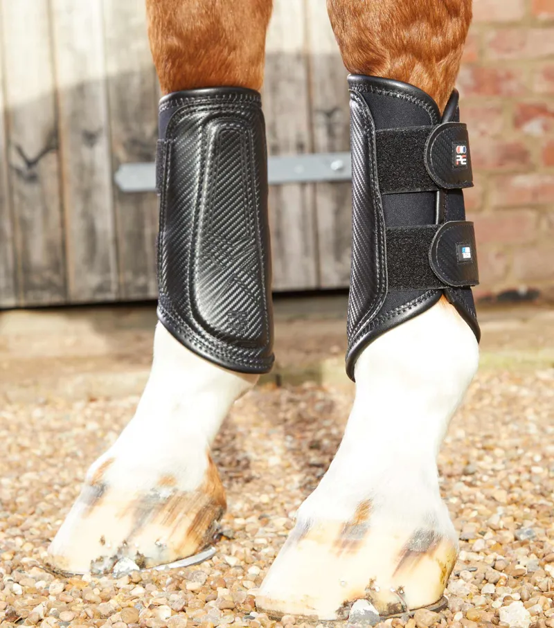 Premier Equine Carbon AirTech Double Locking Brushing Boots in Black-5