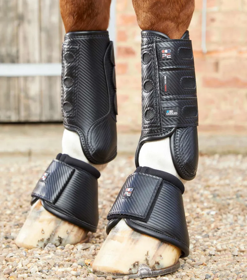 Premier Equine Carbon Air Tech Cooled Eventing Boots Hind in Black