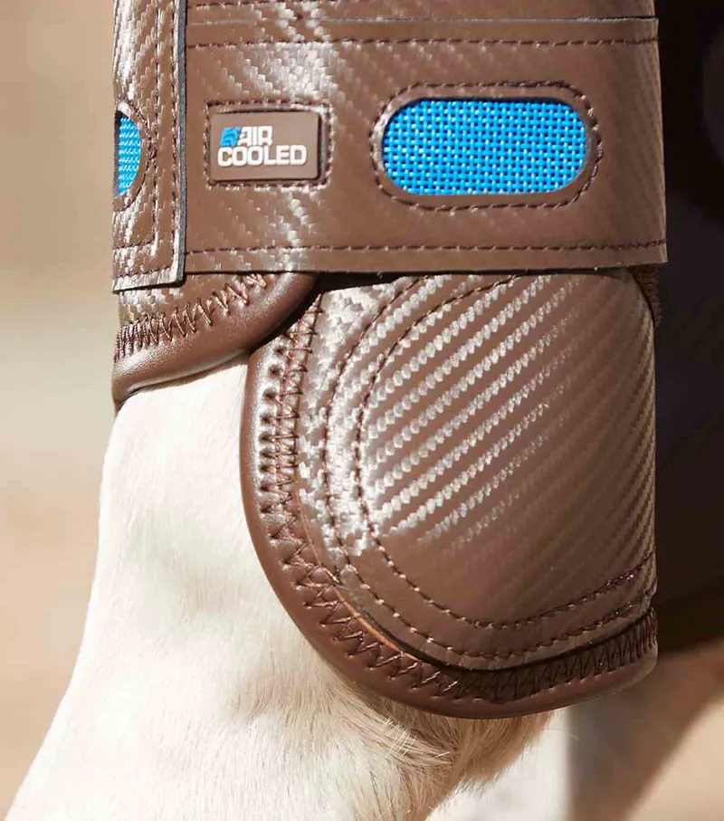 Premier Equine Carbon Air Tech Cooled Eventing Boots Front Brown MEDIUM-2