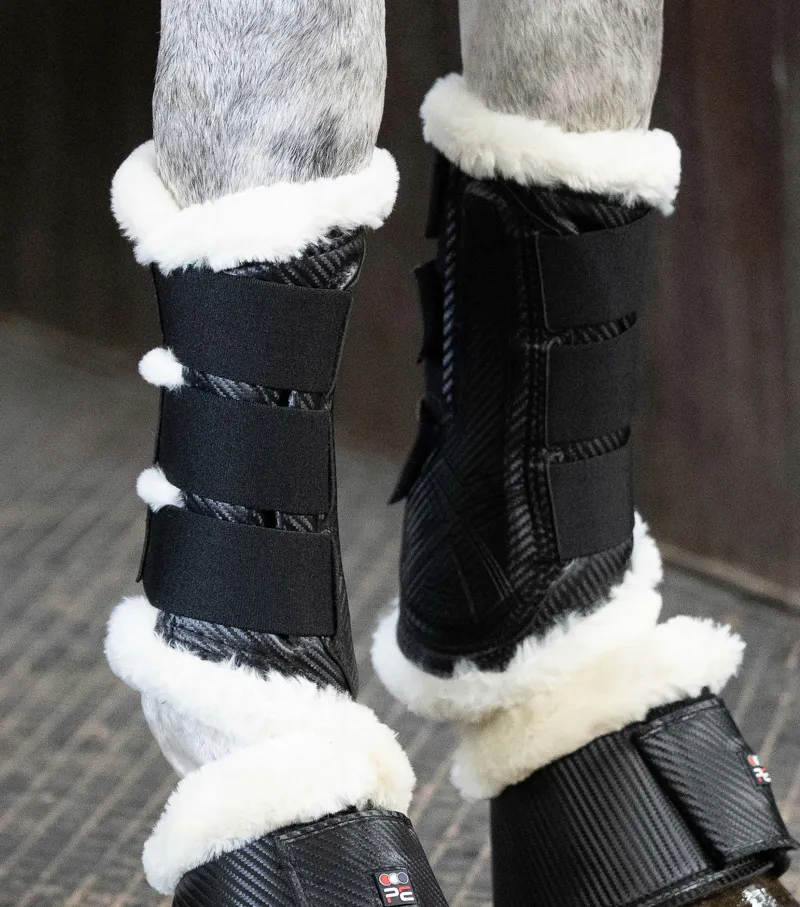 Premier Equine AirTech Techno Wool Brushing Boots in Black