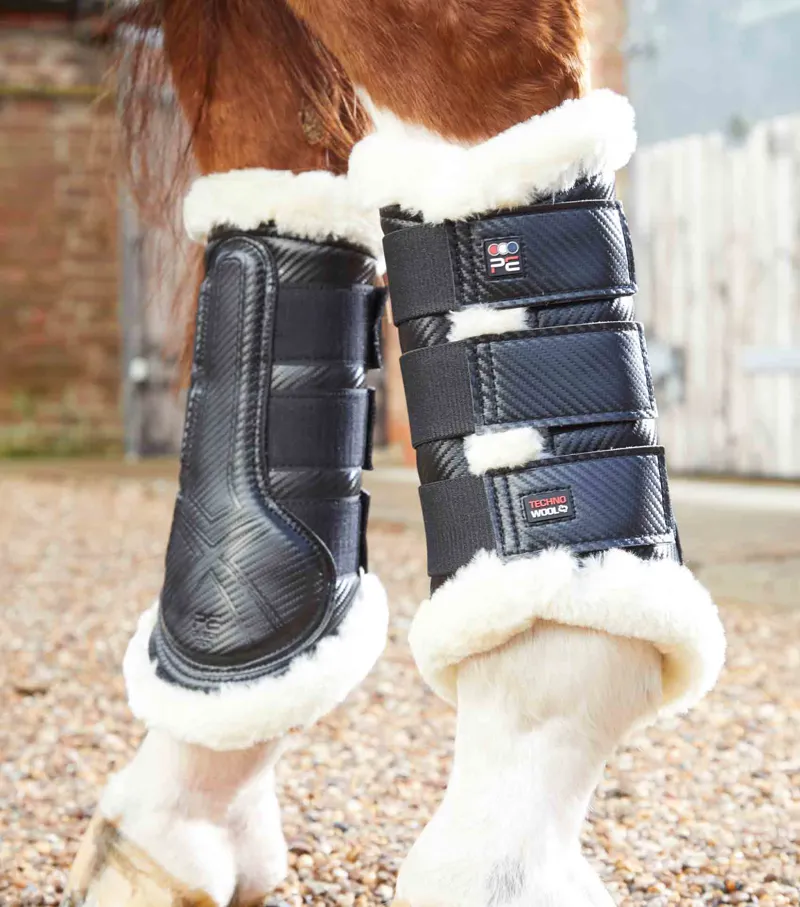 Premier Equine AirTech Techno Wool Brushing Boots in Black-5