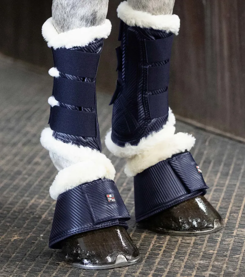 Premier Equine AirTech Techno Wool Brushing Boots in Navy