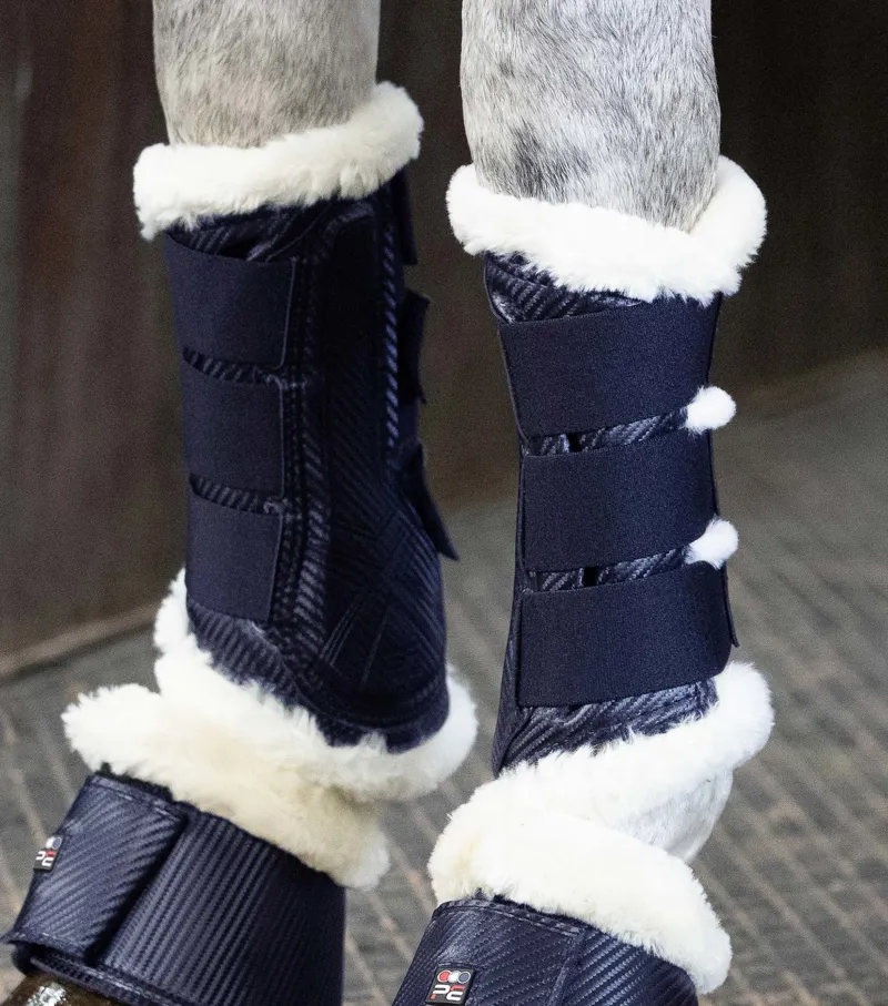 Premier Equine AirTech Techno Wool Brushing Boots in Navy-1