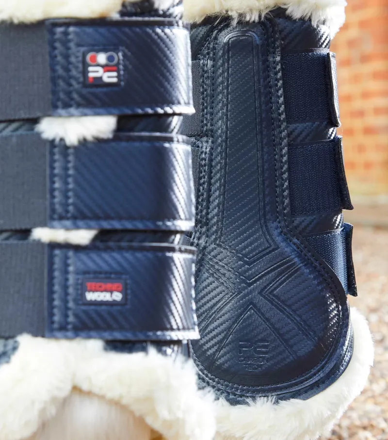 Premier Equine AirTech Techno Wool Brushing Boots in Navy-4