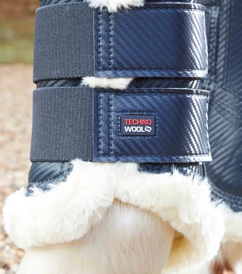 Premier Equine AirTech Techno Wool Brushing Boots in Navy-5