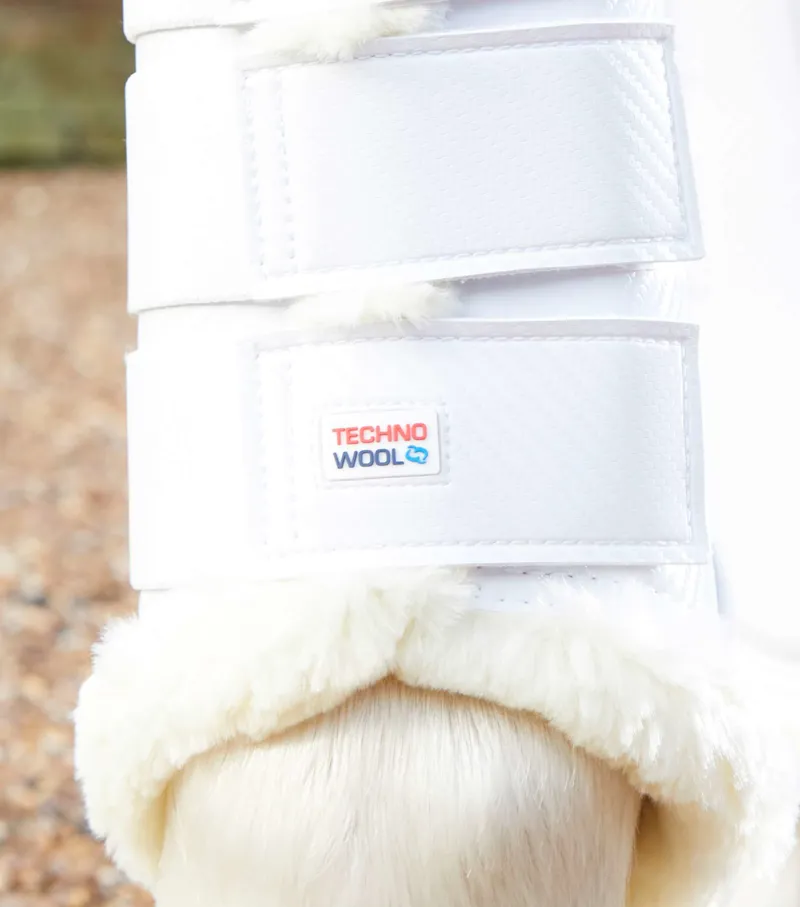 Premier Equine AirTech Wool Techno Brushing Boots in White-5