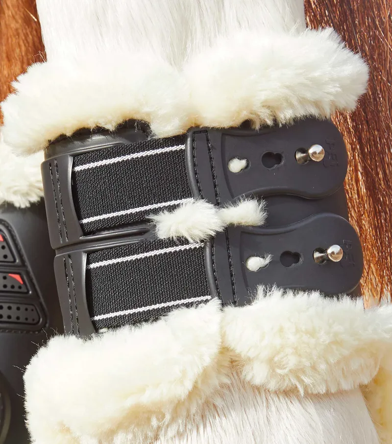 Premier Equine Techno Wool Fetlock Boots in Black-2