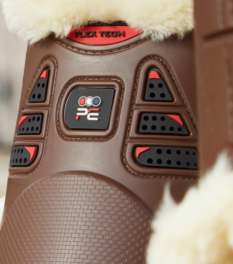 Premier Equine Techno Wool Fetlock Boots in Brown-1