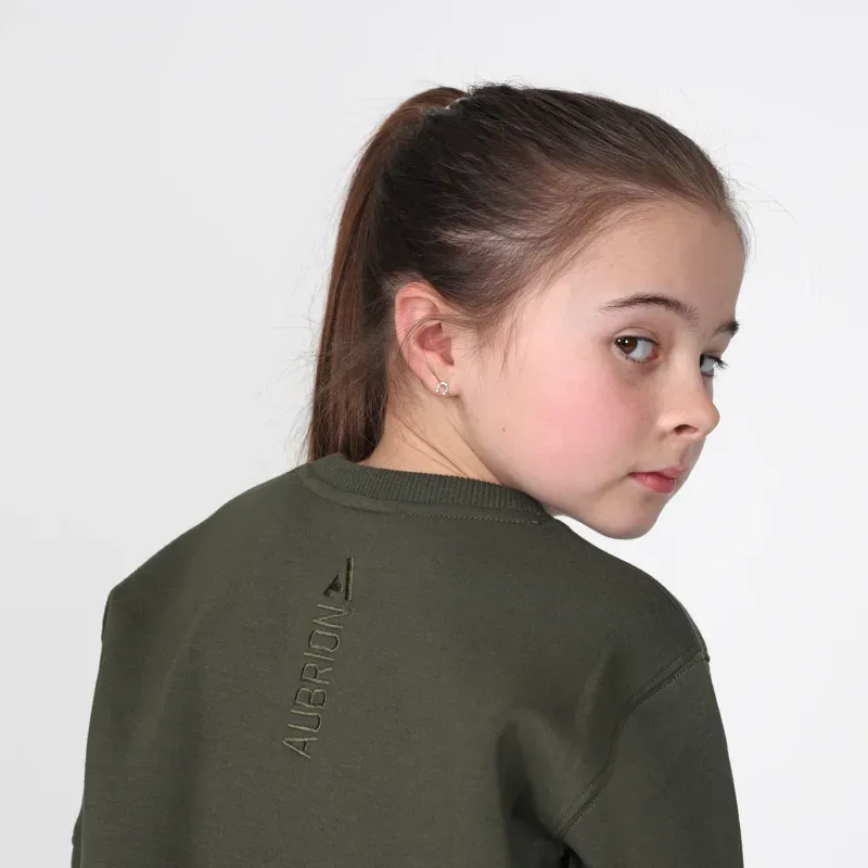 Aubrion Young Rider React Sweatshirt in Khaki-1