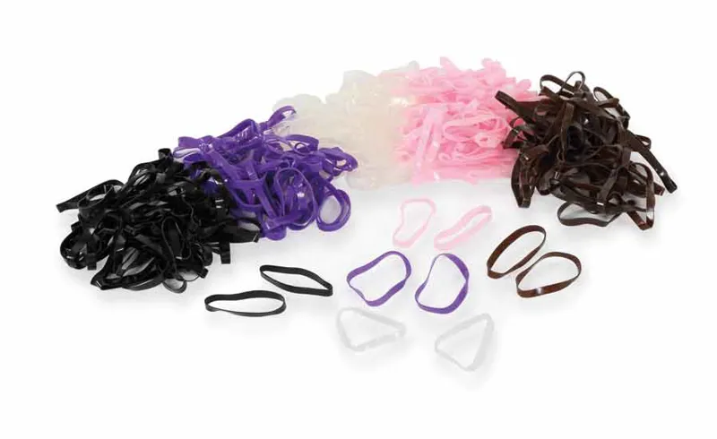 Shires EZI-GROOM Silicone Plaiting Bands Clear One Size