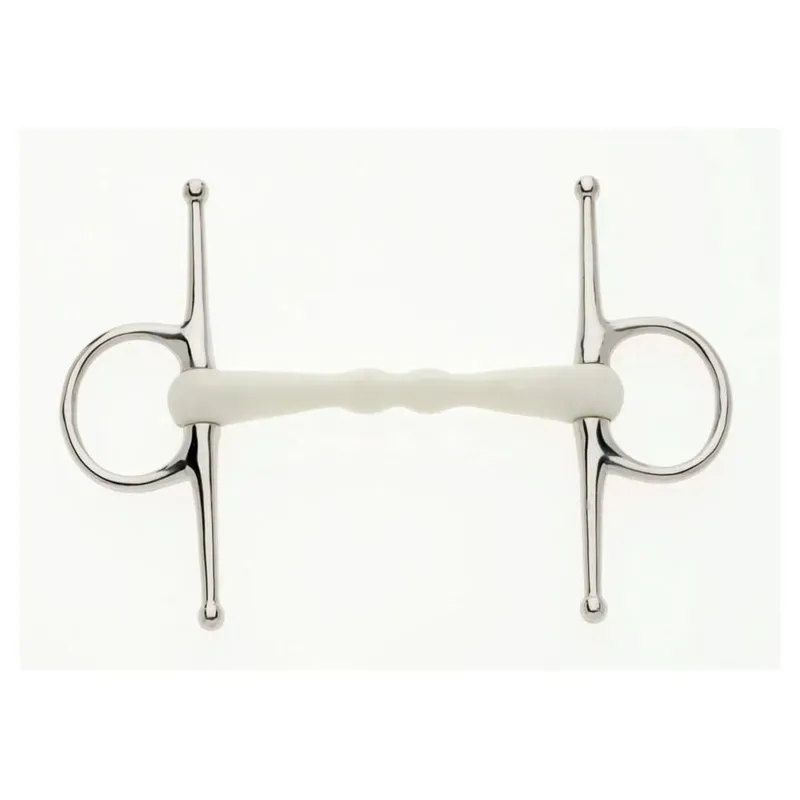 Lorina Flexi Full Cheek Mullen Mouth Eggbutt Snaffle in White