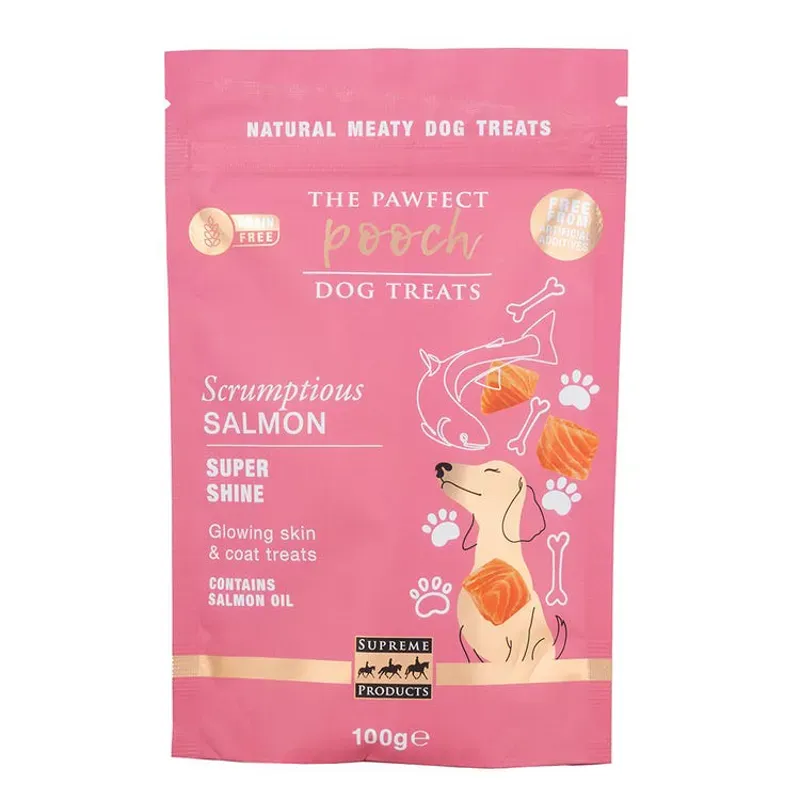 Supreme Products 100g Pawfect Pooch Super Shine Glowing Coat Treats in Pink