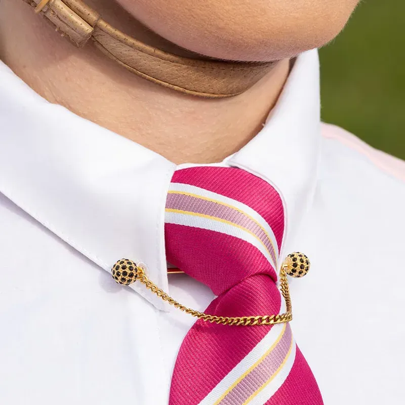 Supreme Products Glitz and Glam Collar Pin in Gold/Black