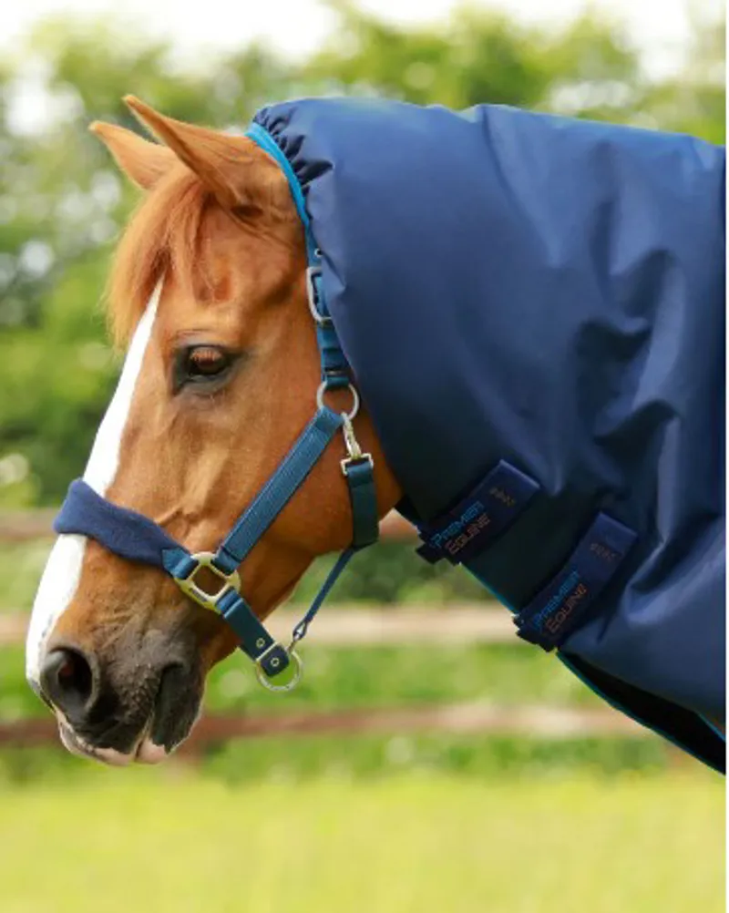 Premier Equine 200gm Titan Storm Combo Turnout Rug with Snug Fit Neck Navy 6'3-1