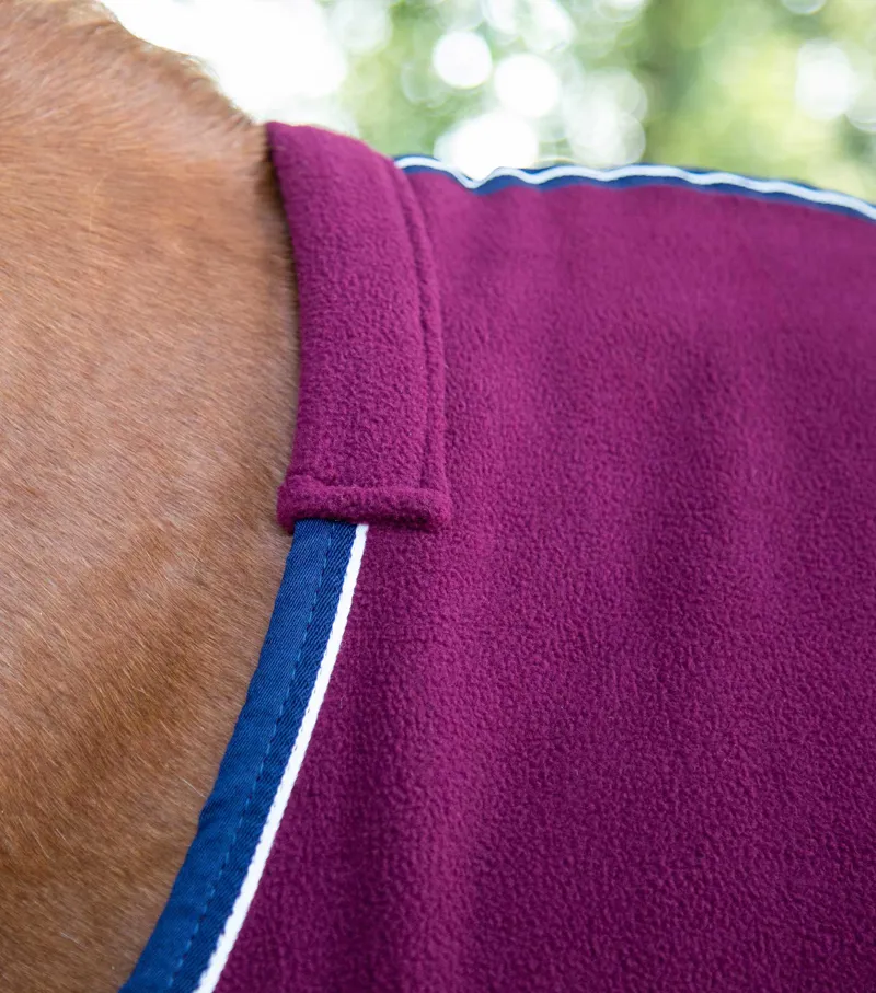Premier Equine Asure Fleece Cooler in Burgundy-1