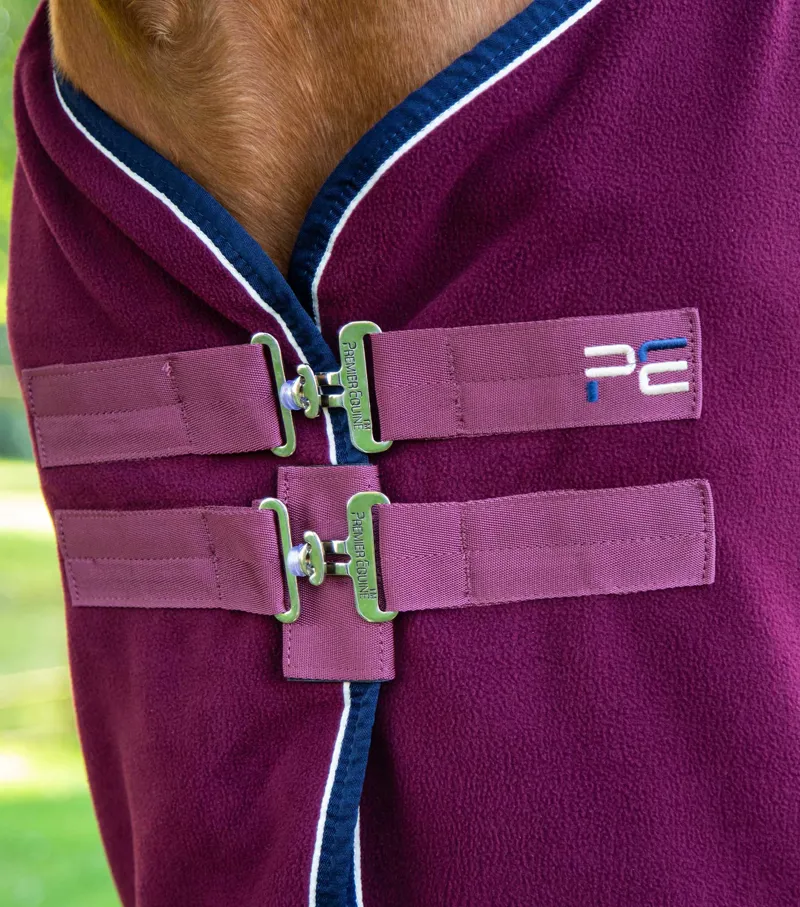 Premier Equine Asure Fleece Cooler in Burgundy-2