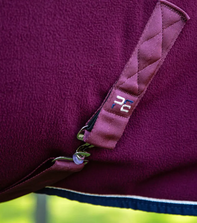 Premier Equine Asure Fleece Cooler in Burgundy-3