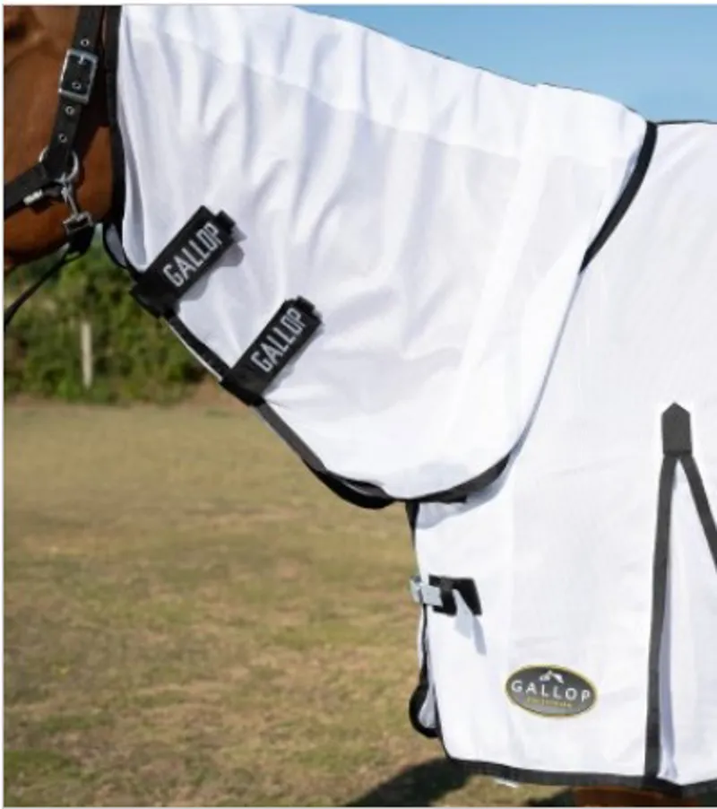 Gallop Essentials Mesh Combo Fly Rug White-1