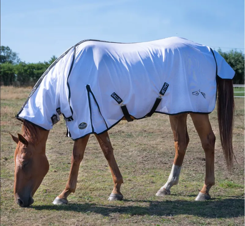 Gallop Essentials Mesh Combo Fly Rug White-2