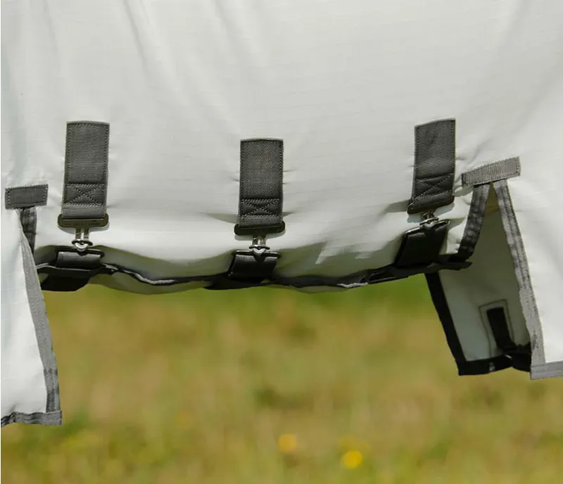 Premier Equine Buster Sweet Itch Rug with Belly Flap White -5