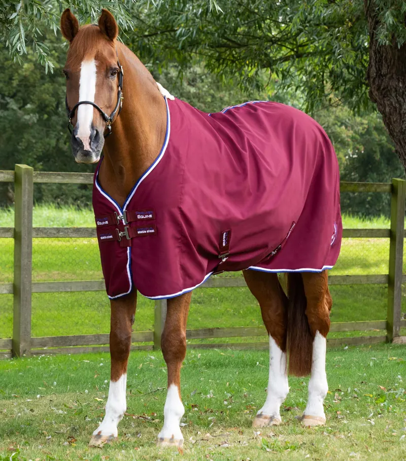 Premier Equine Stratus Horse Stable Sheet in Burgundy