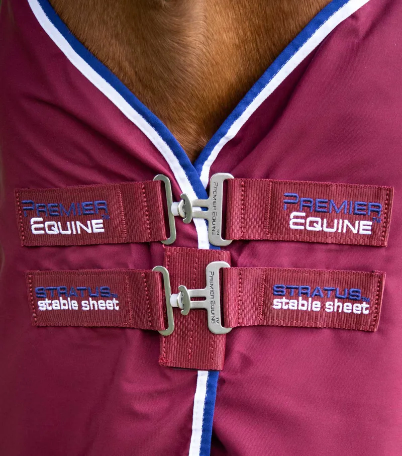 Premier Equine Stratus Horse Stable Sheet in Burgundy-2