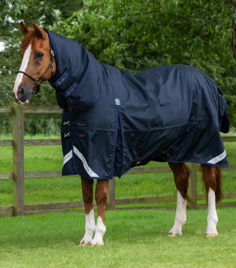 Premier Equine BUSTERSTORM CLASSIC Turnout Rug with Neck Cover in Navy-1
