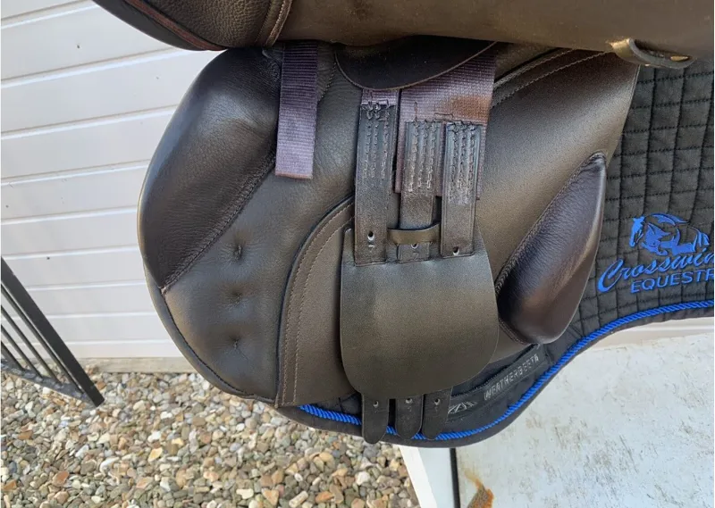 17.5 Morris And Nolan Jump Saddle Medium Wide-1