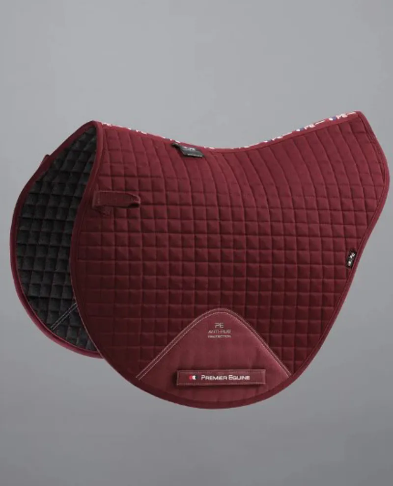 Premier Equine Close Contact Cross Country Saddle Pad in Burgundy
