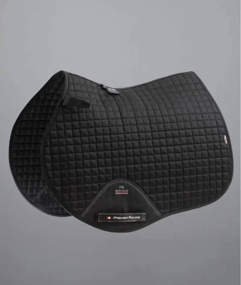 Premier Equine Close Contact Cotton GP/Jump Saddle Pad in Black