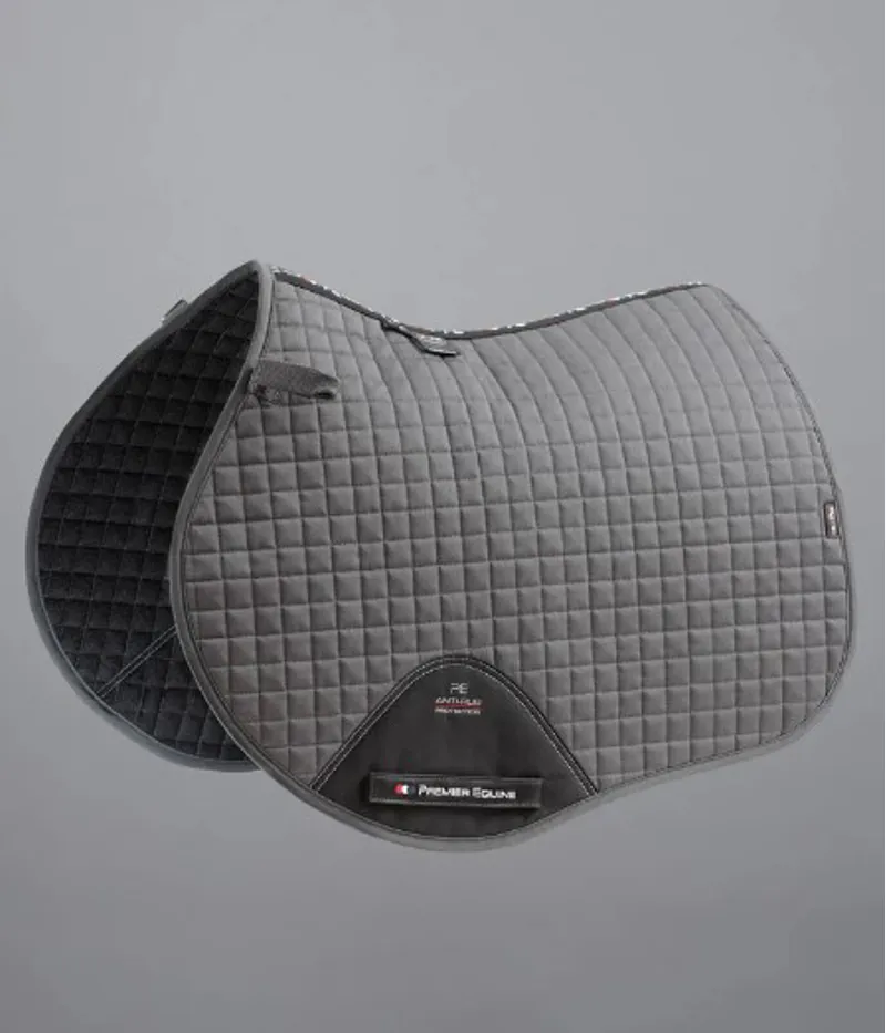 Premier Equine Close Contact Cotton GP/Jump Saddle Pad in Grey