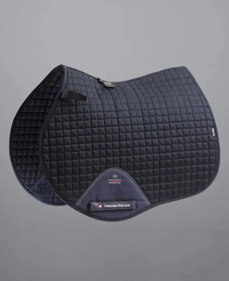 Premier Equine Close Contact Cotton GP/Jump Saddle Pad in Navy-1