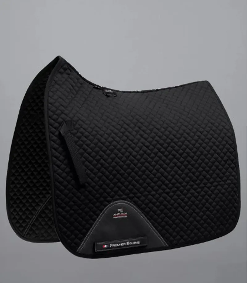 Premier Equine Plain Cotton Dressage Square in Black