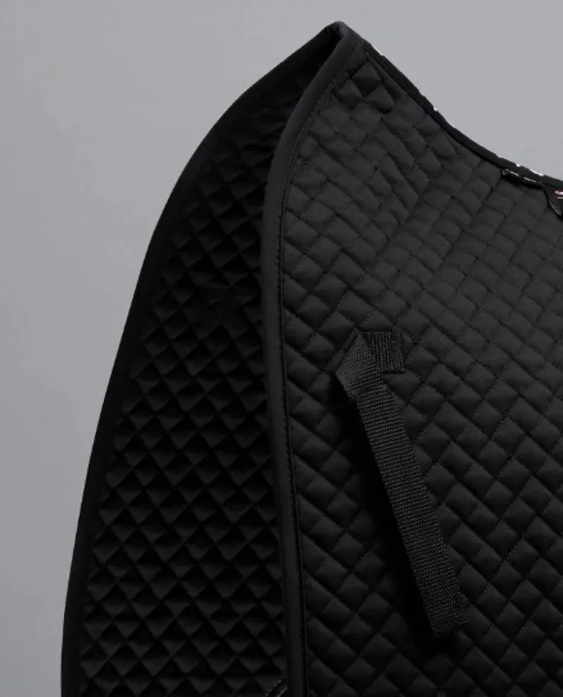Premier Equine Plain Cotton Dressage Square in Black-2